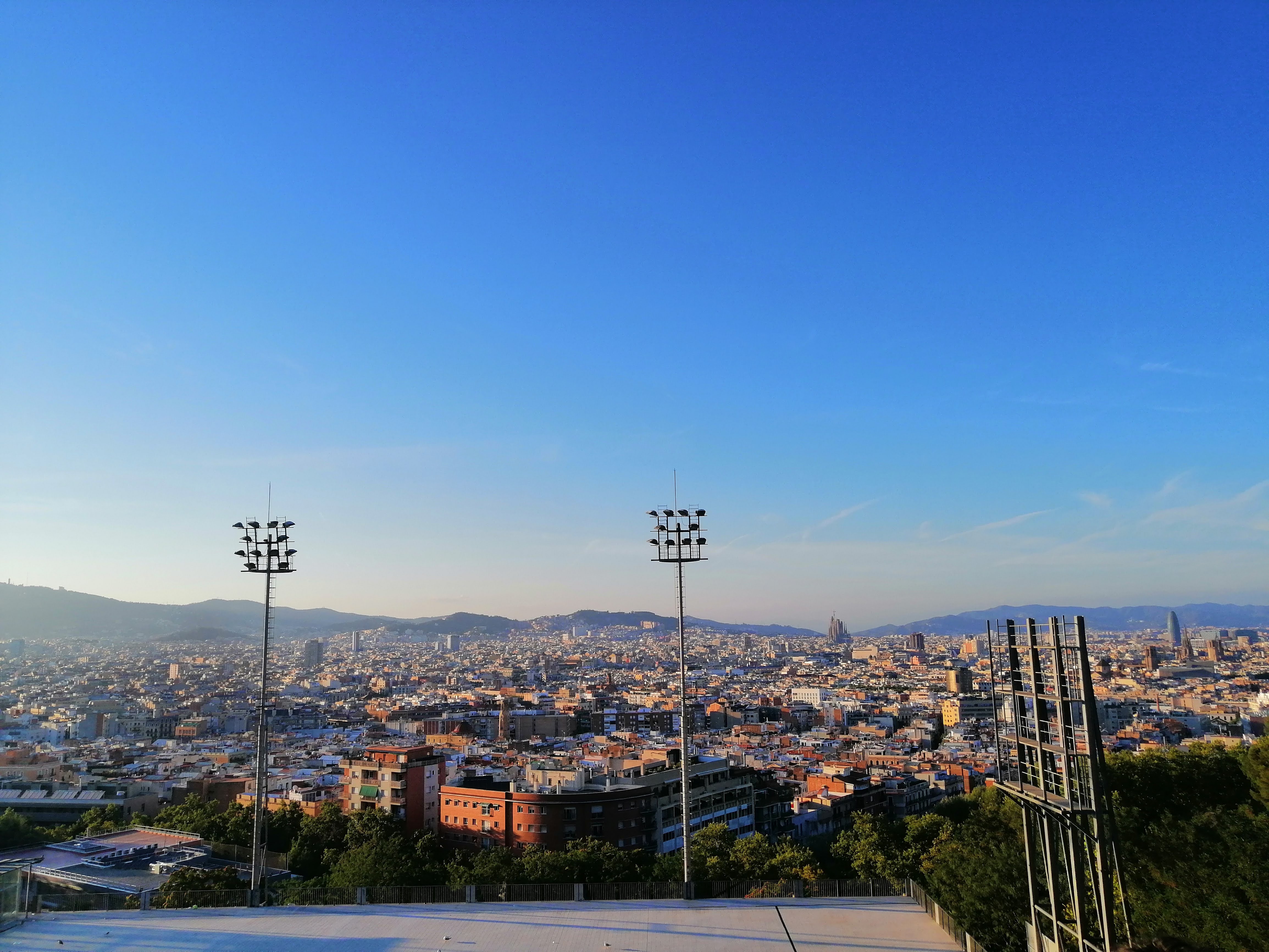 View from Salts Bar Olympic site in Barcelona Spain